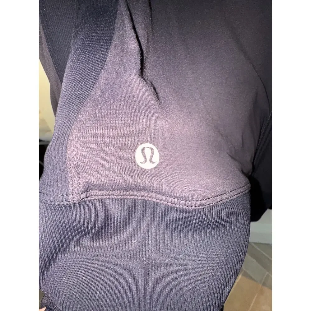 Lululemon Black Dance Studio Jacket III Reversible Hooded Full Zip Size 10 L